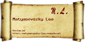 Matyasovszky Lea névjegykártya